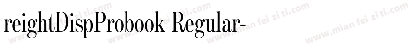 reightDispProbook Regular字体转换